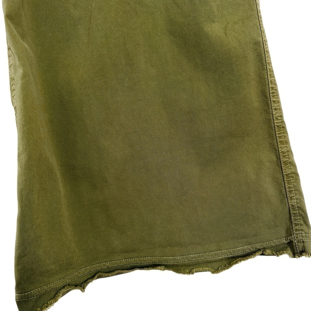 Nili Lotan Army Green Wide Leg Cropped Pants High Waist 4 - Picture 8 of 13